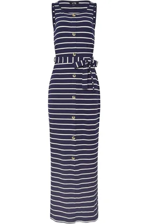 Long Tall Sally 100% Cotton Striped Button Maxi DressEU 42 Tall (UK 14 T)
