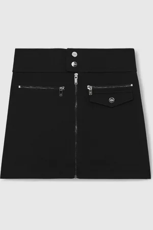 Reiss Poppie Piqué Zip-Detail Mini Skirt7