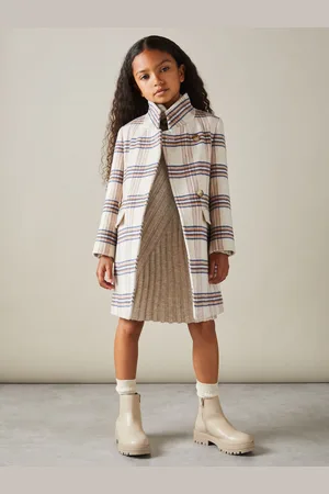 Reiss Claude Wool Blend Checked Asymmetric Funnel Neck Coat11
