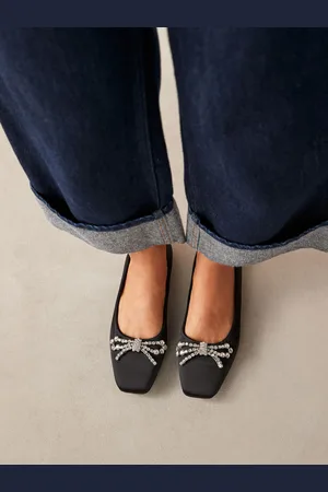 Next Forever Comfort Square Toe Jewel Ballerina ShoesEU 39 (UK 6)