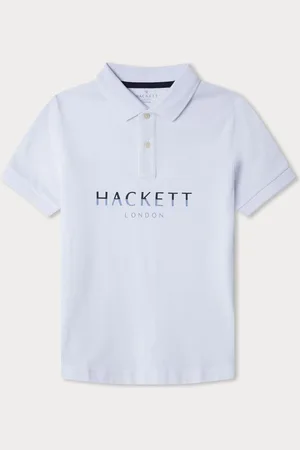 Hackett London Older Boys 100% Cotton Blue Polo Shirt166168cm