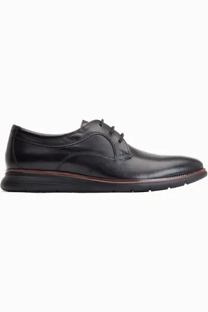 Base London Wing Lace-Up Derby Black Shoesuk9eu43