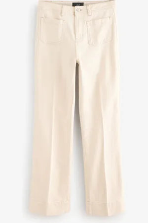 Next Jeans met wijde pijpen en opgestikte zakkenEU 48 Petite (UK 20 P)