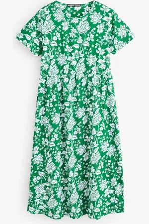 Threadbare 100% katoenen midi-jurk met smokwerk42