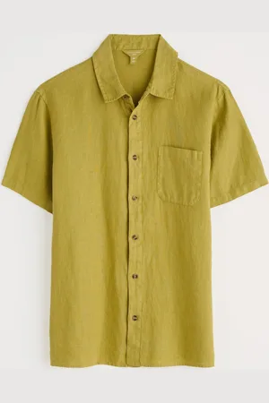 Seasalt Cornwall Mens Carne Short Sleeve 100% Linen Shirtlarge