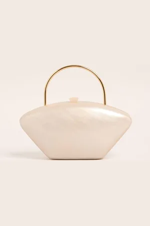 Lipsy London Top Handle Pearlised Hard Clutch BagEén