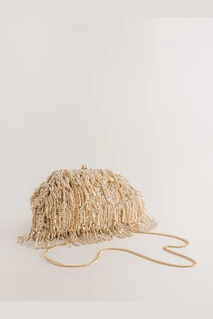 Next Fringe Beaded Clutch Bageen