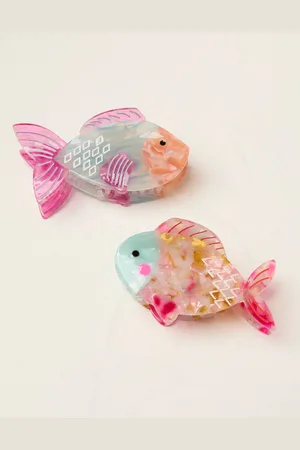 Fat Face FatFace Fish Hair Clips 2 Packeen
