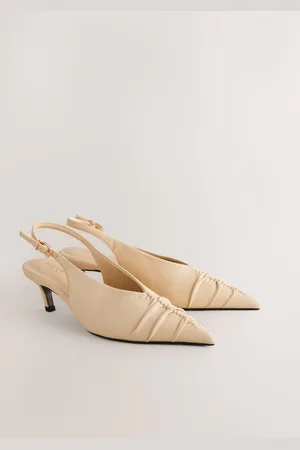 Next Forever Comfort Point Toe Ruched Slingback HeelsEU 39 (UK 6)