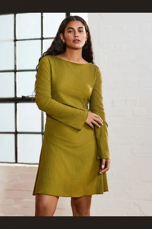Next Long Sleeves Ruched Mini Dress34