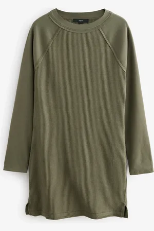 Next Midi-jurk van wafelstofLarge