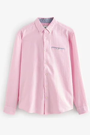 Next Textured Long Sleeve 100% Cotton ShirtL