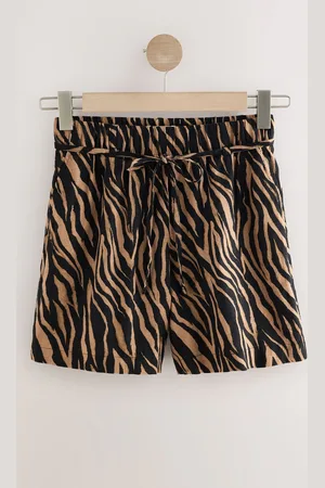 Next Tie Waist Linen Blend Boy Shorts38long