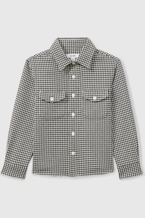 Reiss Logic Dogtooth Twill Overshirt9