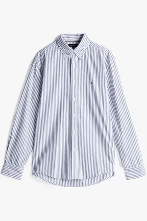 Tommy Hilfiger Regular Fit Flex 100% Cotton Classic Poplin Stripe ShirtXXL