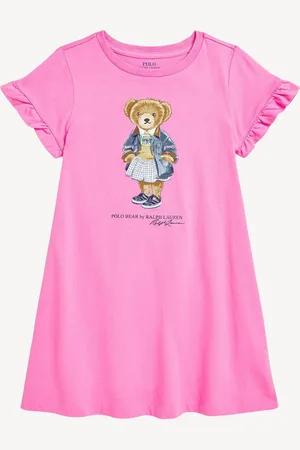Ralph Lauren Girls Polo Bear Jersey Dress4 jr