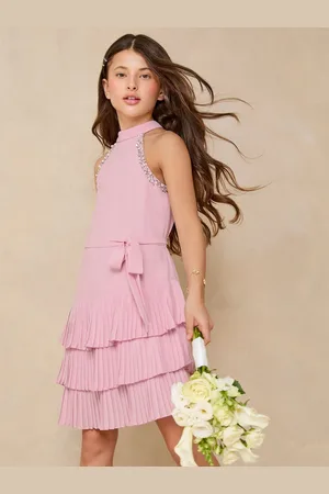 Lipsy London Halter Embellished Tiered Occasion Dress (5-16yrs)110116cm