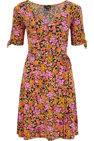 Pour Moi Bella mini-jurk met wijde buste, stretch en gestrikte mouwen40
