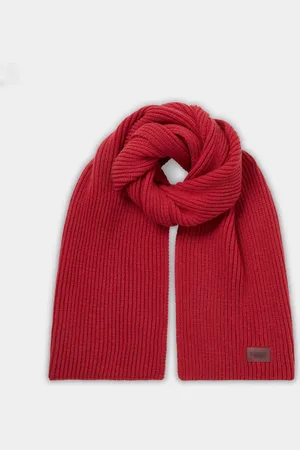 Osprey Red Ribbed ScarfEén