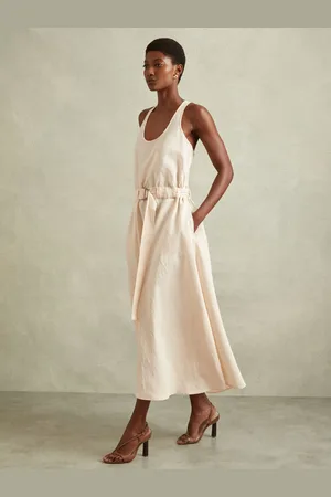 Reiss Tayah midi-jurk van Modal Blend Parachute38
