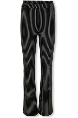 ONLY Striped Flare Leg Black Trousers10 Jaar (140cm)