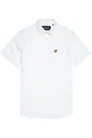Lyle & Scott Licht Oxford-overhemd met korte mouwenX-large