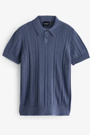 Lyle & Scott 100% Cotton Crochet Knit Polo Shirtmedium