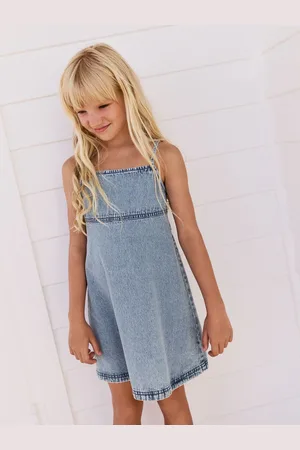 Next 100% Cotton Strappy Denim Dress (3-16yrs)98104cm