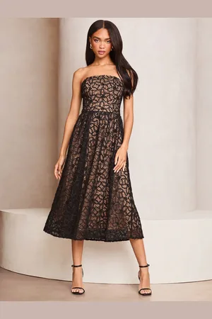 Lipsy London Premium Lace Bandeau Prom Midi Dress38