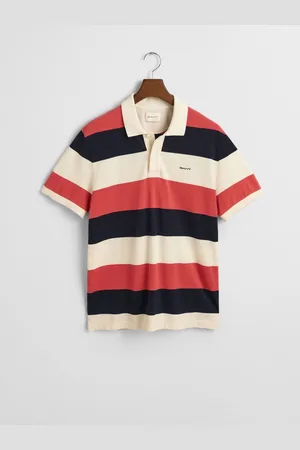 GANT Block Stripe Short Sleve 100% Cotton Polo ShirtXL