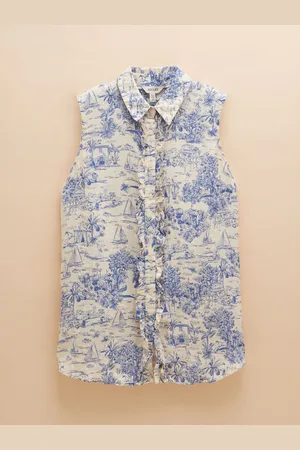 Joules Selene 100% Linen Sleeveless ShirtEU 42 (UK 14)