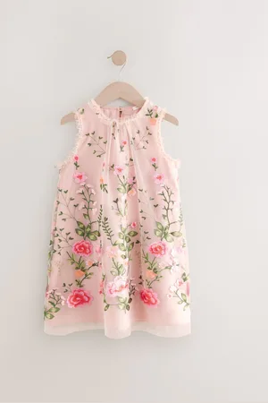 Next Embroidered Mesh Dress (3-16yrs)11 Jaar (146cm)