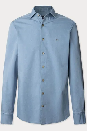 Hackett Tailored Fit Denim ShirtMedium