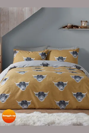 FUSION Highland Cow Brushed Duvet Cover SetSuper King