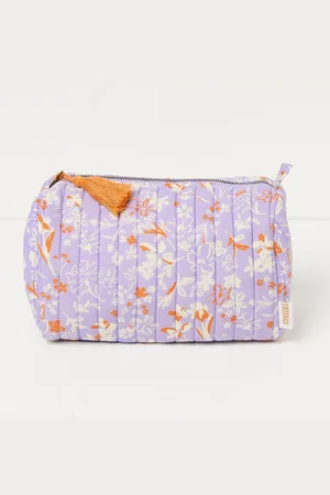 Fat Face FatFace Floral Print Quilted Make-Up 100% Cotton Bageen