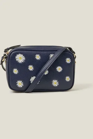 Accessorize Double Zip Leather Cross-Body BagEén