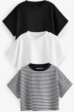 Next 100% Cotton Boxy T-Shirts 3 Pack (3-16yrs)6 Jaar (116cm)