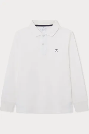 Hackett Older Boys London 100% Cotton White Polo Shirt9