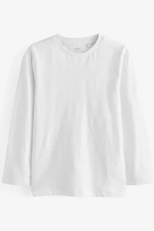 Next 100% Cotton Long Sleeve Plain T-Shirt (3mths-7yrs)3