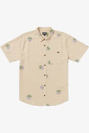 Billabong Cream Cordoba Printed Short Sleeve ShirtSmall