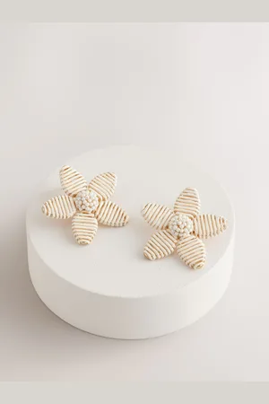 Next Raffia Flower Stud Earringseen