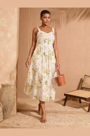 Love & Roses 100% Cotton Broderie Full Skirt Midi Sundress40