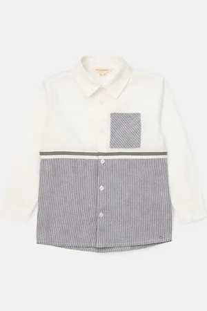 Angel & Rocket Hank Textured Stripe Block 100% Cotton Shirt14 Jaar (164cm)