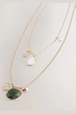 Next Two Layer Pearl Pendant NecklaceEén