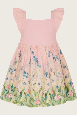 Monsoon Baby Bunny Scene 100% Cotton Dress10