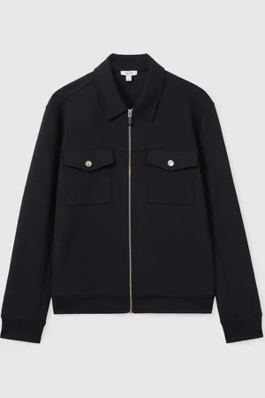 Reiss Medina Zipped Interlock-Jersey Overshirtlarge
