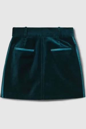 Reiss Parisa Velvet and Satin Suit Skirt38
