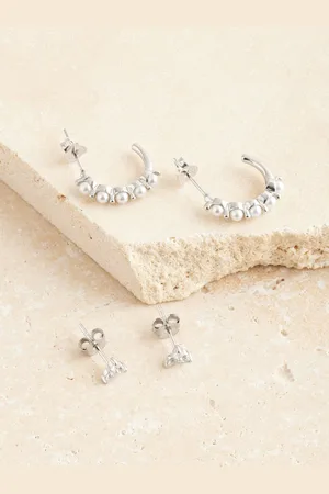 Next Pearl Hoop and Stud Earrings PackEén