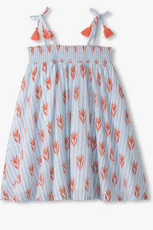 Hatley Crinkle Gauze Ticking Full White Dress140146cm