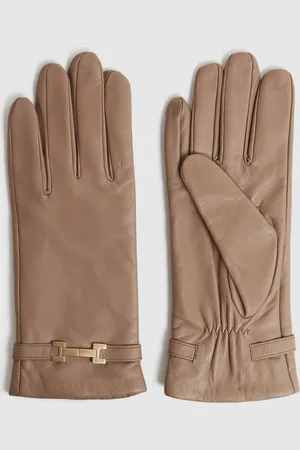 Reiss Harriet handschoenen van leer met metalen detailsmediumlarge